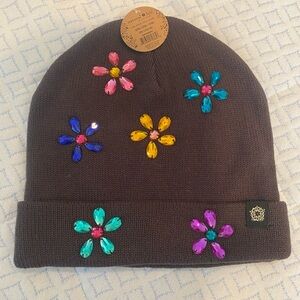 NWT NATURAL LIFE EMBELLISHED BEANIE